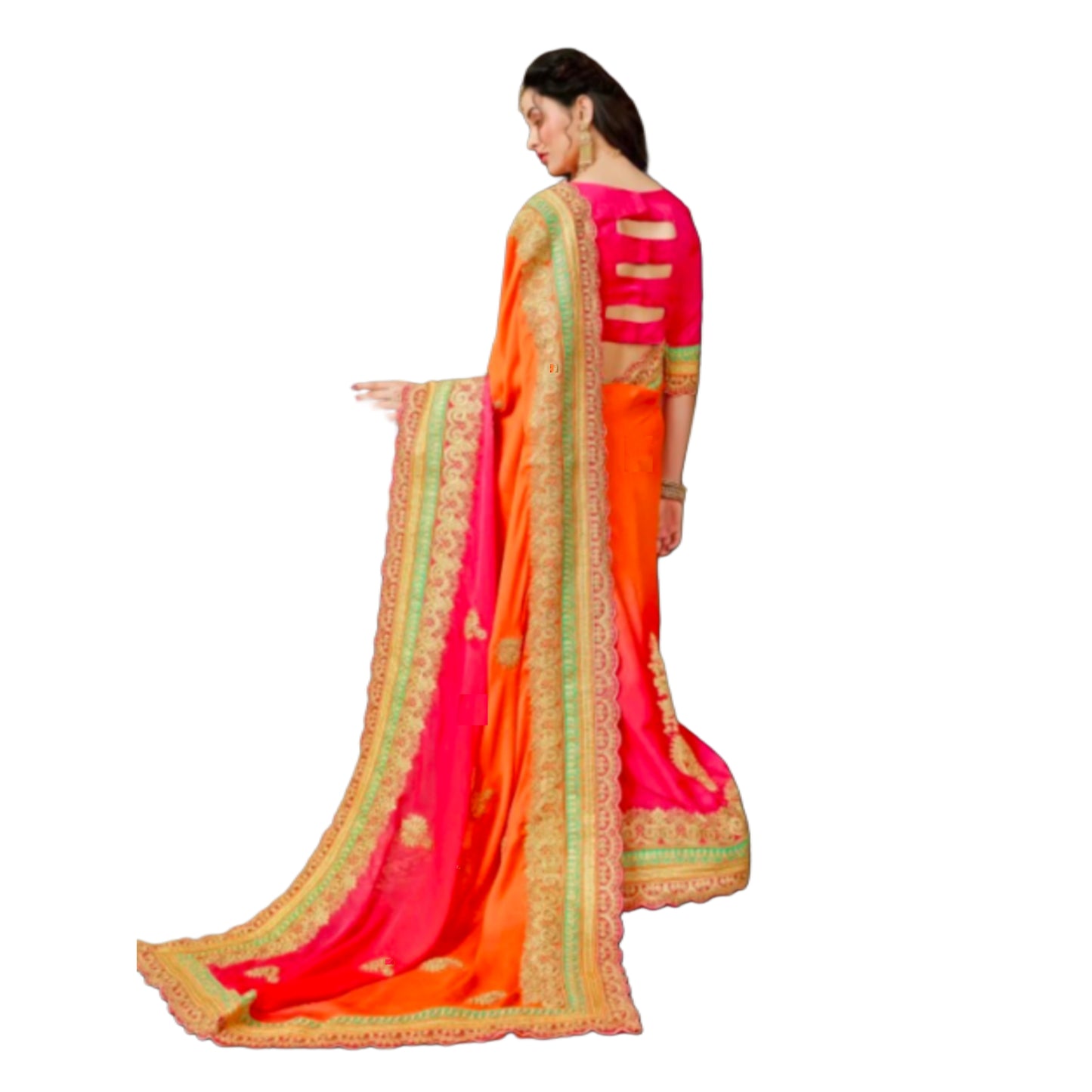 Women's best design chiffon saree